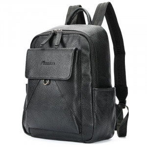 Rucsac din piele naturala neagra JERMYN'S Oregon