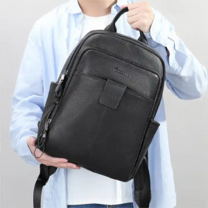 Rucsac din piele naturala neagra JERMYN'S Portland - Img 6