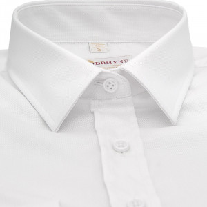 Camasa office alba dama EASY IRON - Exclusive Slim Fit poplin pentru butoni - Img 2