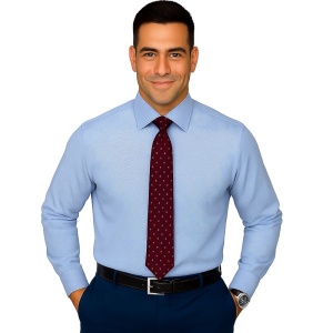 Camasa office barbati, regular, Diagonal Luxury Classic, Fit EASY IRON, bleu