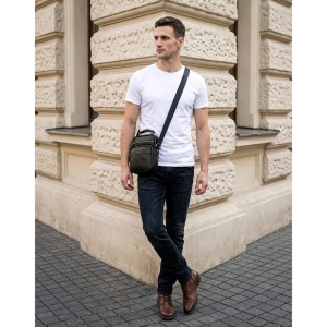 Geanta barbati din piele naturala neagra JERMYN'S Belfast - Img 6