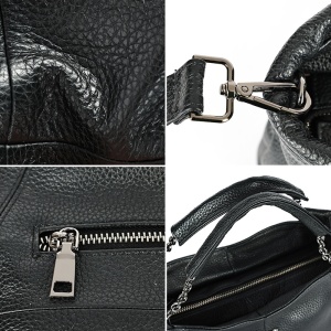 Geanta dama JERMYN'S Julia, piele naturala, neagra - Img 9