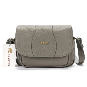 Geanta dama JERMYN'S Sophia, piele naturala, gri, casual