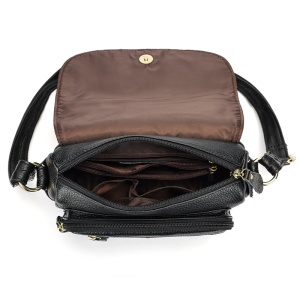 Geanta dama JERMYN'S Sophia, piele naturala, neagra, casual - Img 11