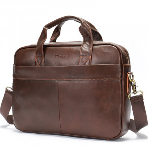 Geanta laptop din piele naturala maro JERMYN'S Preston