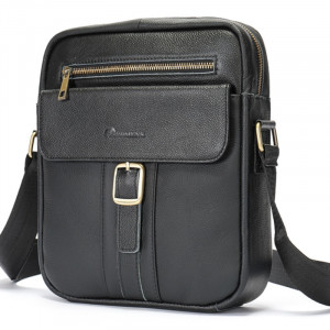 Geanta messenger barbati din piele naturala neagra JERMYN'S Cambridge