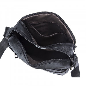 Geanta messenger barbati din piele naturala neagra JERMYN'S Hampton - Img 11