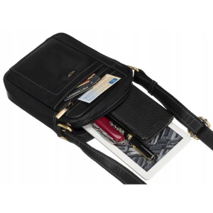 Geanta messenger barbati, piele naturala, PETERSON Antonio, neagra - Img 10