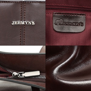 Geanta shopper dama din piele naturala maro inchis JERMYN'S Sheryl - Img 9