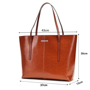 Geanta shopper dama din piele naturala maro JERMYN'S Sheryl - Img 4