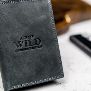Portofel barbati Always Wild RFID Clifford din piele naturala neagra - Img 5