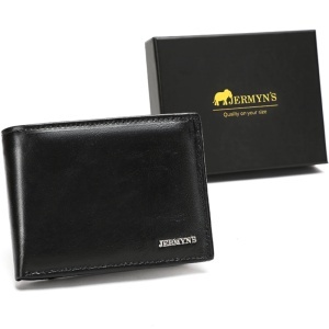 Portofel bărbați din piele naturală JERMYN'S Napoli, RFID, negru, slim