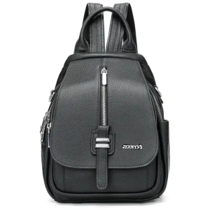 Rucsac dama din piele naturala neagra JERMYN'S Electra