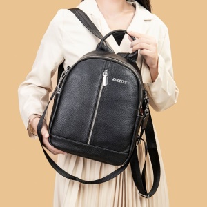 Rucsac dama din piele naturala neagra JERMYN'S Gloria - Img 4