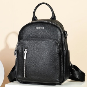 Rucsac dama din piele naturala neagra JERMYN'S Havana - Img 2