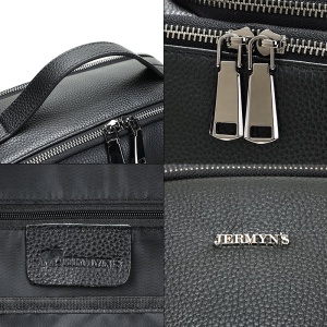 Rucsac laptop barbati, piele naturala, JERMYN'S Colorado, negru - Img 12