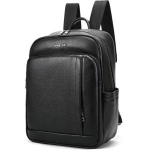 Rucsac piele naturala barbati, JERMYN'S Oakland, negru