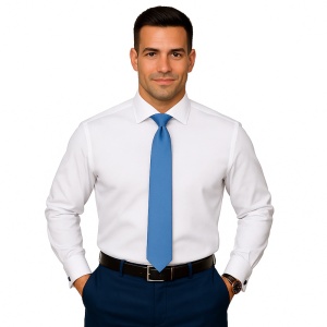 Camasa alba regular barbati pentru butoni Luxury Classic Fit Diagonal