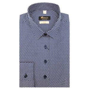 Camasa dama office bleumarin cu buline albe Luxury Slim Fit EASY IRON - Img 8