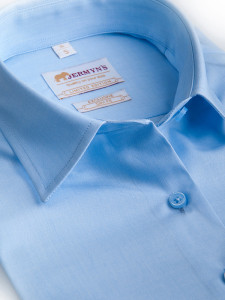 Camasa office dama din poplin bleu EASY IRON Exclusive Slim Fit - Img 2