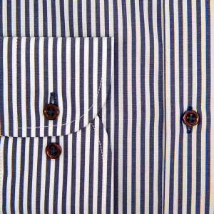 Camasa regular office barbati in dungi bleumarin Luxury Classic Fit EASY IRON - Img 4
