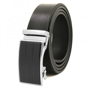 Curea barbati din piele naturala neagra JERMYN'S Clifford cu catarama automata