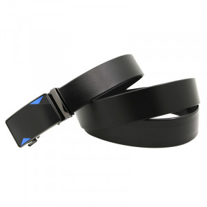 Curea barbati din piele naturala neagra JERMYN'S Lee cu catarama automata - Img 2