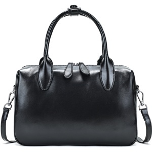 Geanta dama, piele naturala, JERMYN'S Madeira, neagra - Img 4