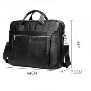 Geanta laptop din piele naturala neagra JERMYN'S Houston - Img 9