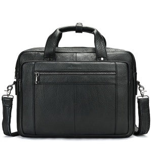 Geanta laptop, JERMYN'S Auckland, piele naturala neagra - Img 5