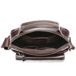 Geanta messenger barbati din piele naturala maro JERMYN'S Wilson - Img 10