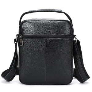 Geanta messenger barbati, piele naturala, JERMYN'S Boston, neagra - Img 4