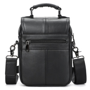 Geanta messenger barbati, piele naturala, JERMYN'S Bristol, neagra - Img 6
