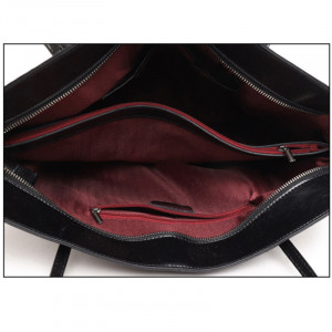 Geanta shopper dama din piele naturala neagra JERMYN'S Sheryl - Img 10