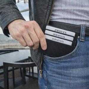 Portcard barbati piele naturala, JERMYN'S Oliver, negru - Img 2