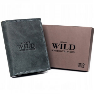 Portofel barbati Always Wild RFID Clifford din piele naturala neagra - Img 1