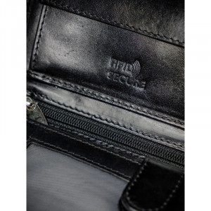 Portofel elegant barbati piele naturala neagra Pierre Andreus RFID - Img 13