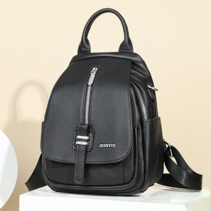Rucsac dama din piele naturala neagra JERMYN'S Electra - Img 2