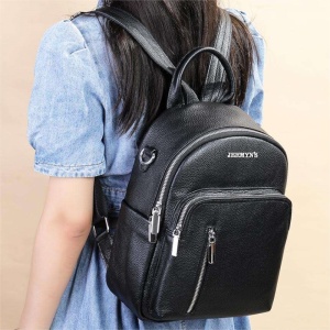 Rucsac dama din piele naturala neagra JERMYN'S Havana - Img 4
