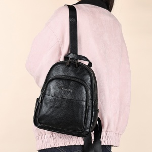 Rucsac dama din piele naturala neagra JERMYN'S Parma - Img 5