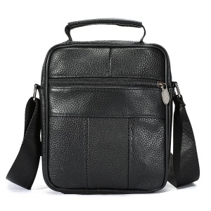 Borseta barbati din piele naturala JERMYN'S Darwin, neagra - Img 4