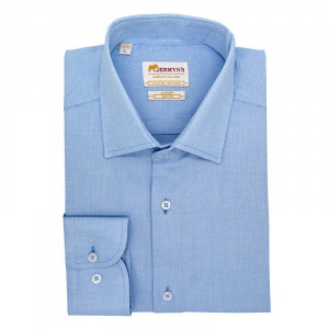 Camasa slim office bleu barbati Royal Oxford Luxury Slim Fit EASY IRON - Img 3