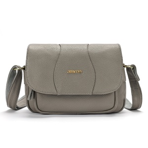 Geanta dama JERMYN'S Sophia, piele naturala, gri, casual - Img 6