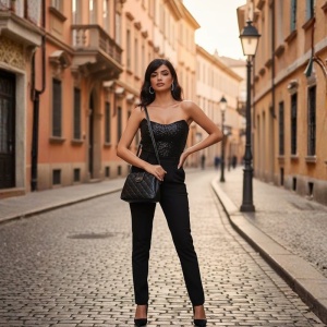 Geanta eleganta dama din piele naturala neagra JERMYN'S Clara - Img 6