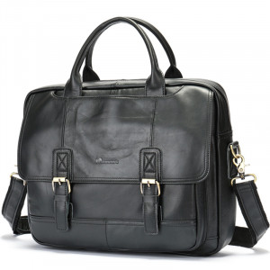 Geanta laptop din piele naturala neagra JERMYN'S Norwich