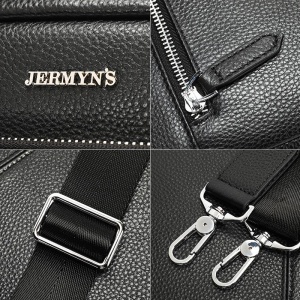 Geanta laptop, piele naturala, JERMYN'S Chicago, neagra - Img 10