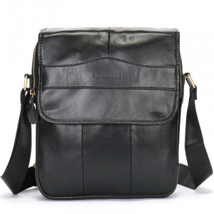 Geanta messenger barbati din piele naturala neagra Jacob - Img 4