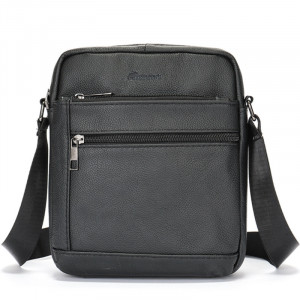 Geanta messenger barbati din piele naturala neagra JERMYN'S Hampton - Img 2