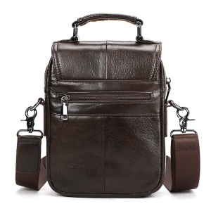Geanta messenger barbati, piele naturala, JERMYN'S Bristol, maro inchis - Img 7