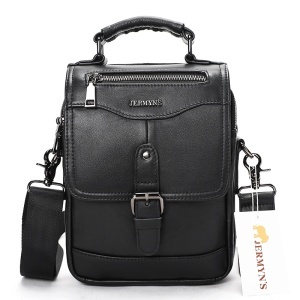 Geanta messenger barbati, piele naturala, JERMYN'S Bristol, neagra